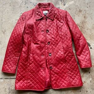 Vintage Neiman Marcus Red Quilted Leather Jacket